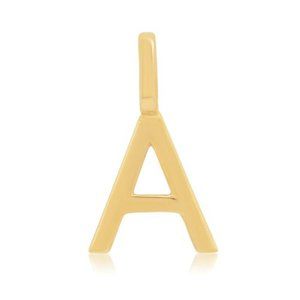 NWT Alphabet Letter Pendant "A" // 10K Solid Gold